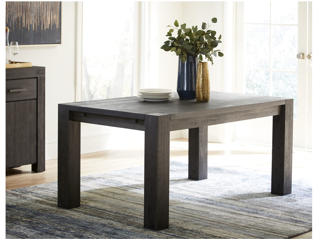 Meadow Solid Wood Rectangle Table in Graphite - main image
