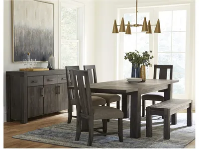 Meadow Solid Wood Three Drawer Three Door Sideboard in Graphite