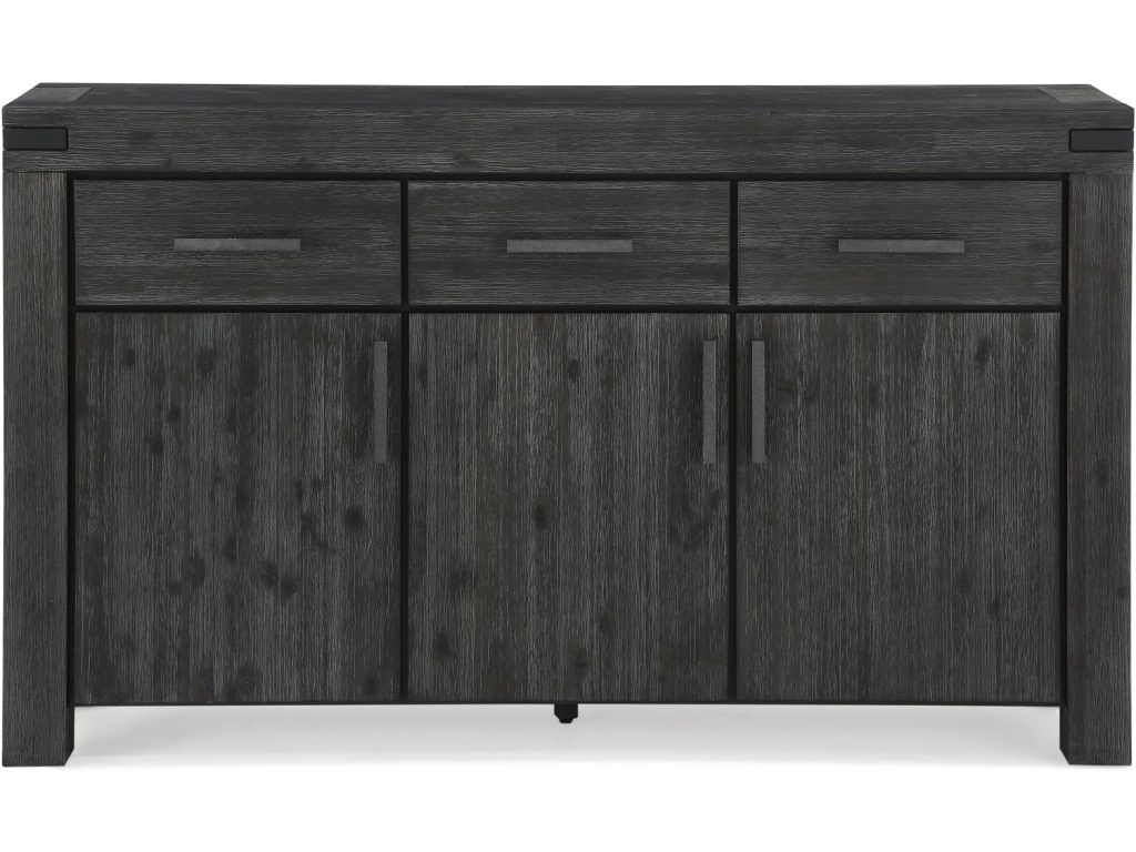 Meadow Solid Wood Three Drawer Three Door Sideboard in Graphite - image 4
