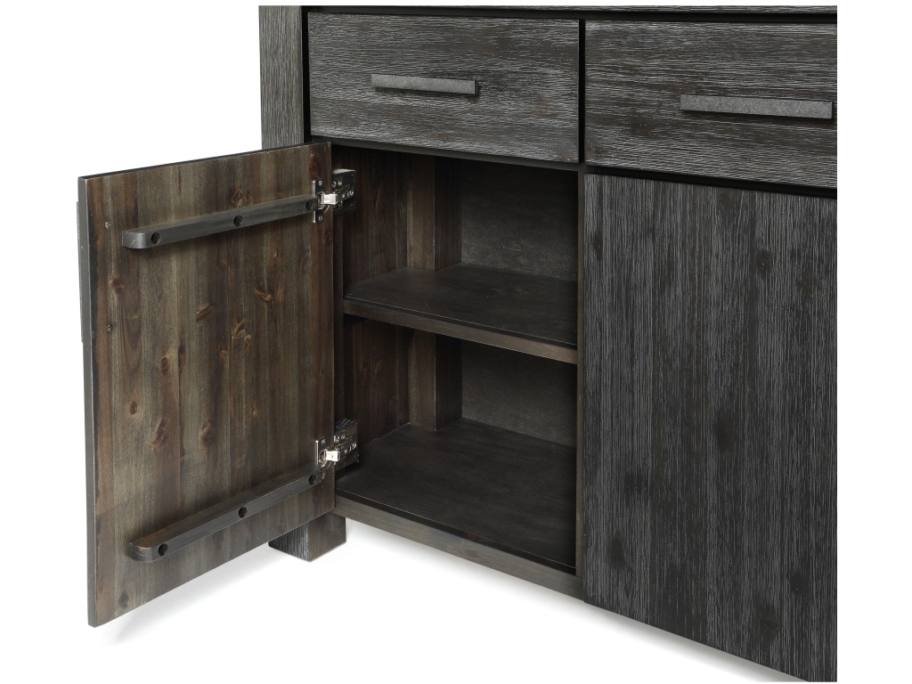 Meadow Solid Wood Three Drawer Three Door Sideboard in Graphite - image 5