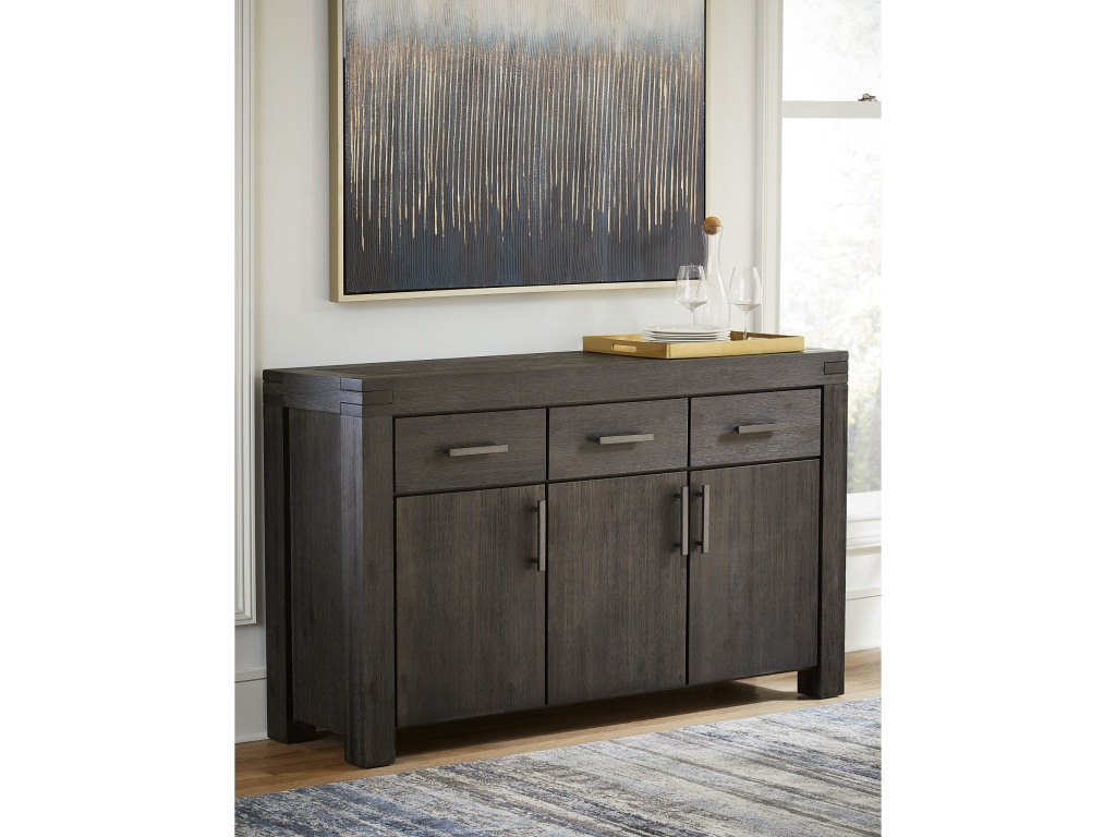 Meadow Solid Wood Three Drawer Three Door Sideboard in Graphite - main image