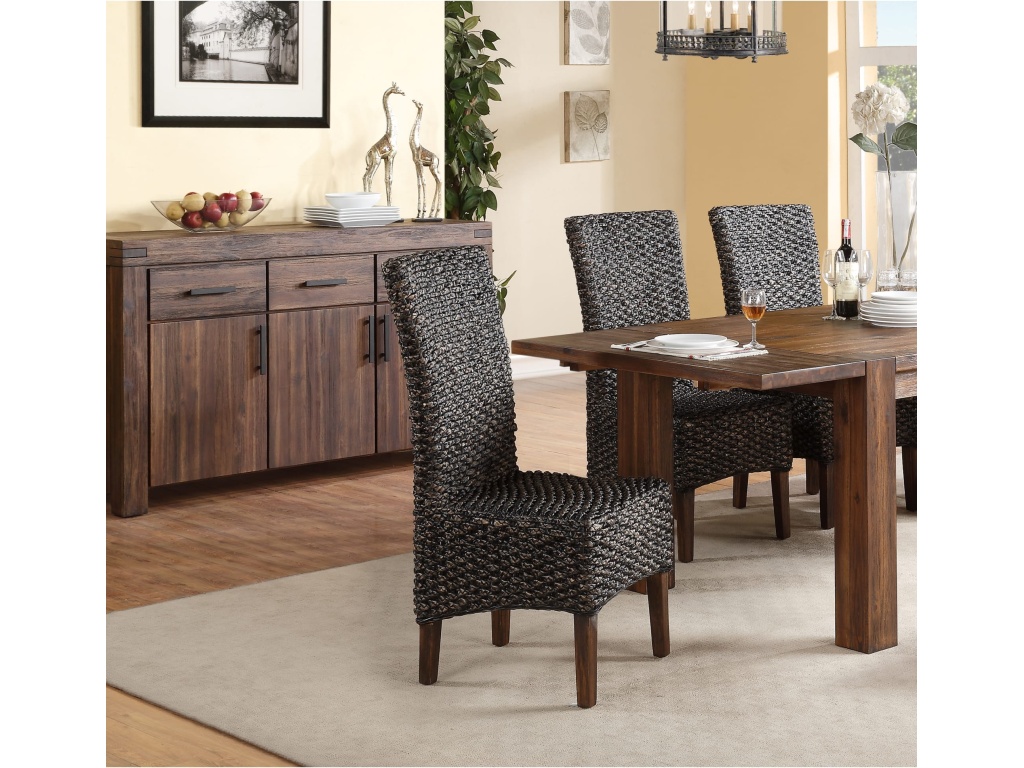 Meadow Wicker Dining Chair in Brick Brown - image 1