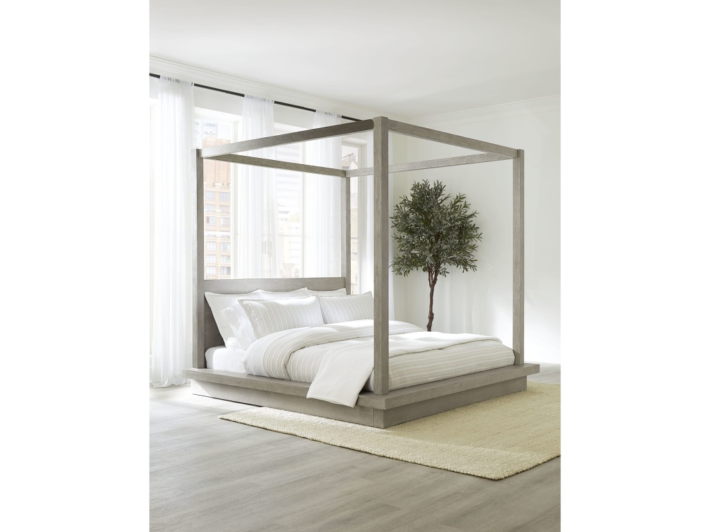 Melbourne Wood Canopy Bed in Mineral - main image