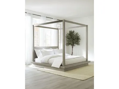Melbourne Wood Canopy Bed in Mineral