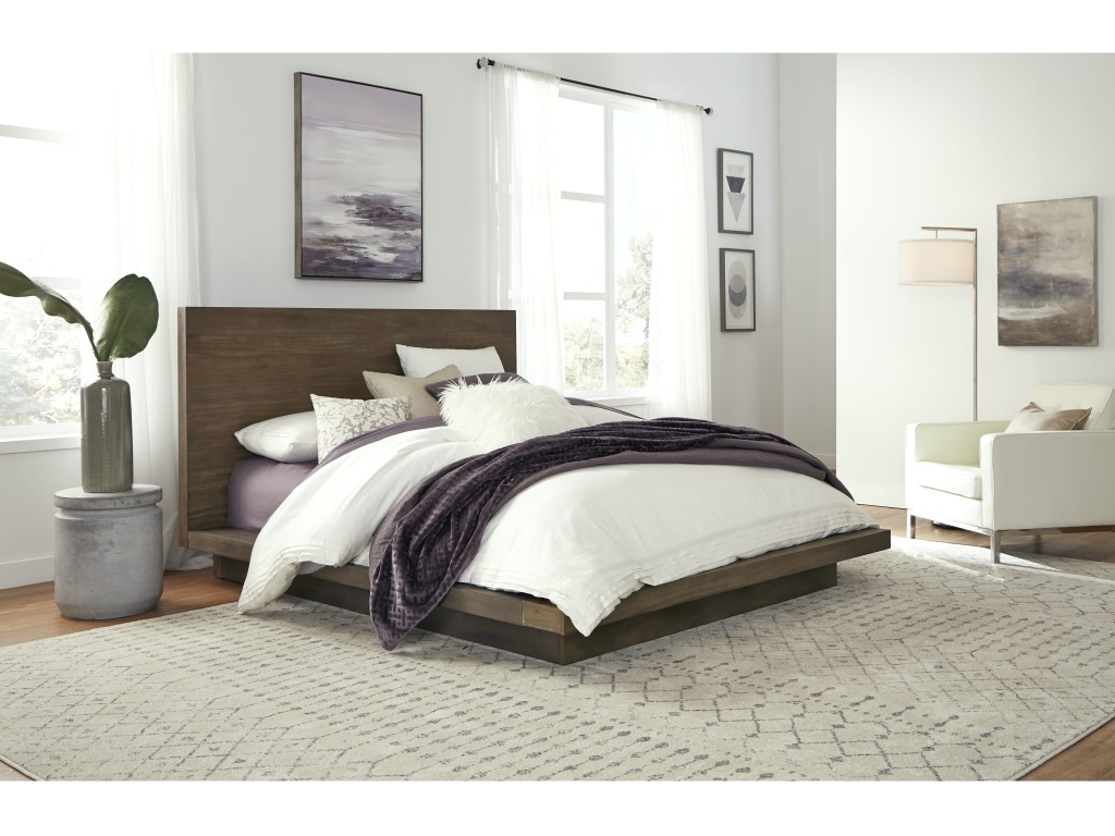 Melbourne Wood Platform Bed in Dark Pine - image 5
