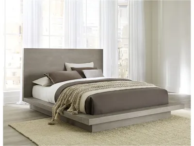 Melbourne Wood Platform Bed in Mineral