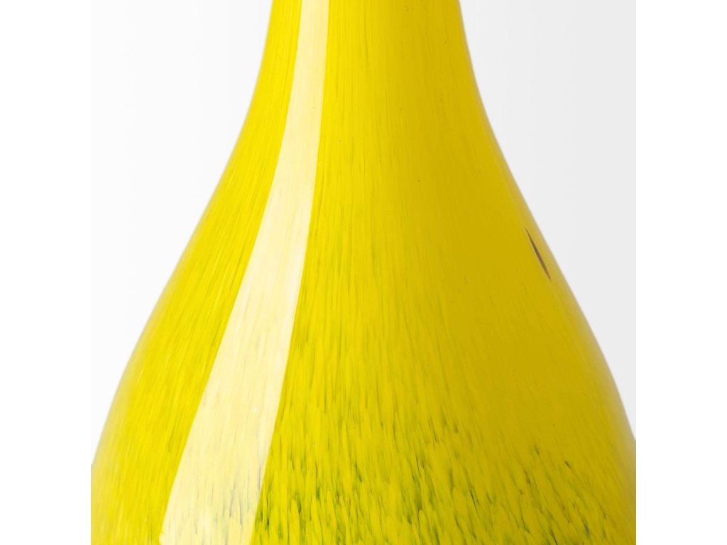 Large Yellow/Gray Ombre Glass Vase - image 7