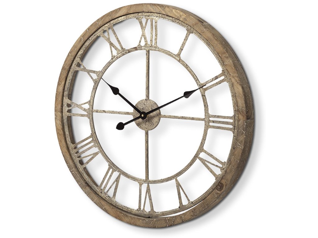 Light Brown 25" Medium Farmhouse Wall Clock - main image