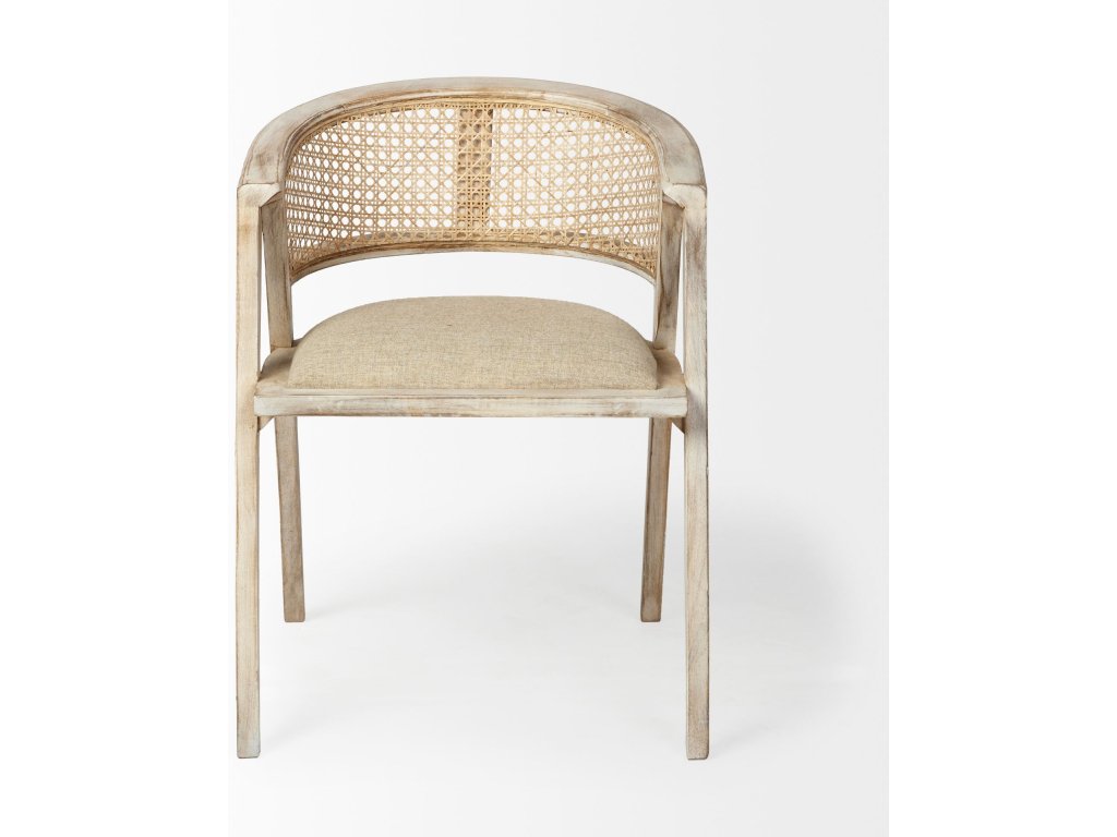 I Blonde Wooden Frame 100% Polyester Seat Dining Chair - image 1