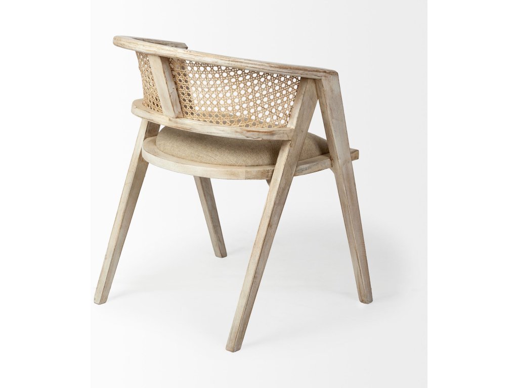 I Blonde Wooden Frame 100% Polyester Seat Dining Chair - image 4