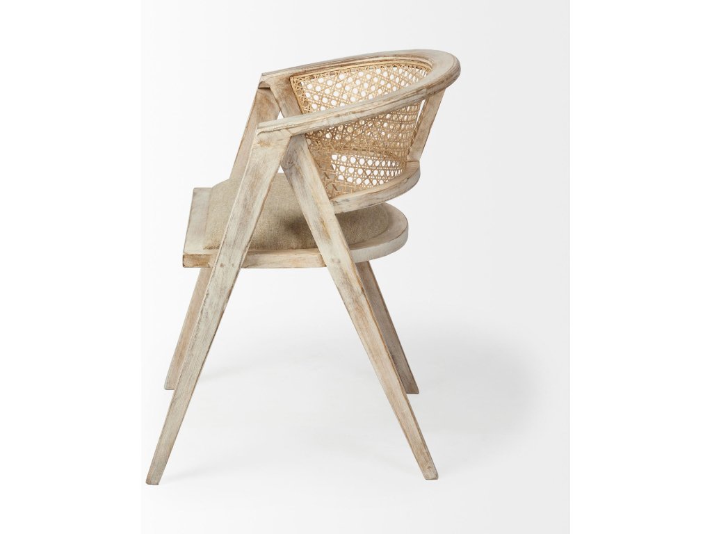 I Blonde Wooden Frame 100% Polyester Seat Dining Chair - image 2