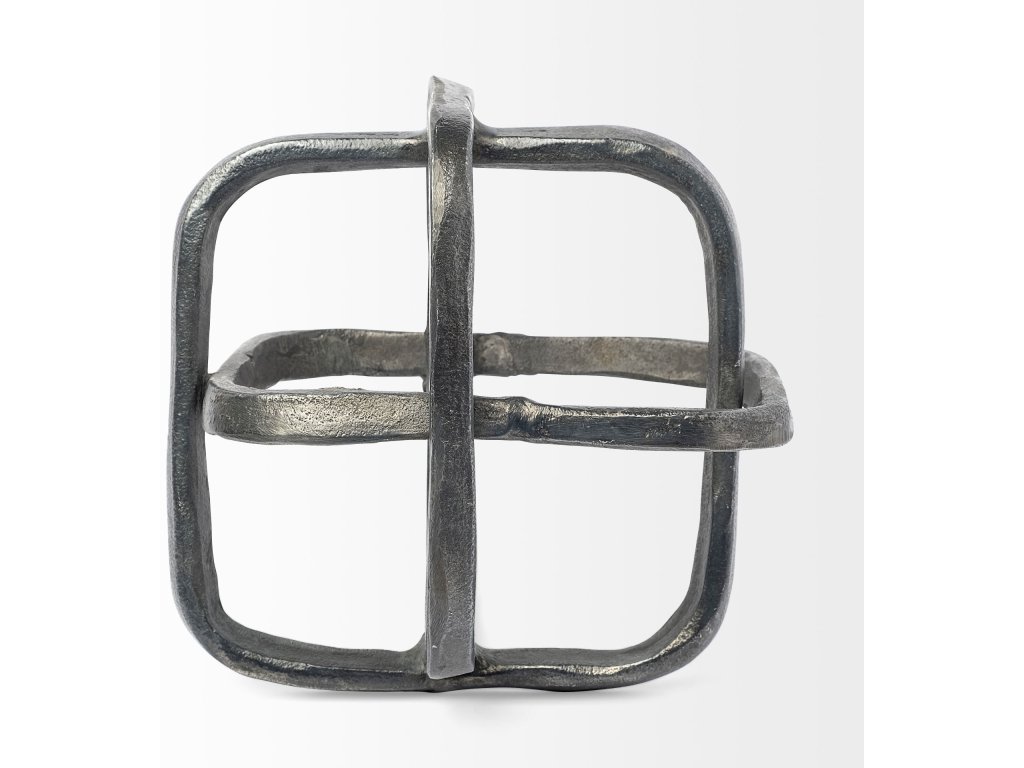 II 9L x 9W Silver Metal Open Cube Decor Object - image 1