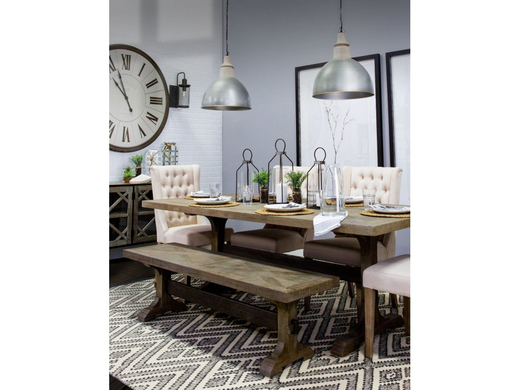 84X40 Brown Solid Wood Top & Base Dining Table - image 1