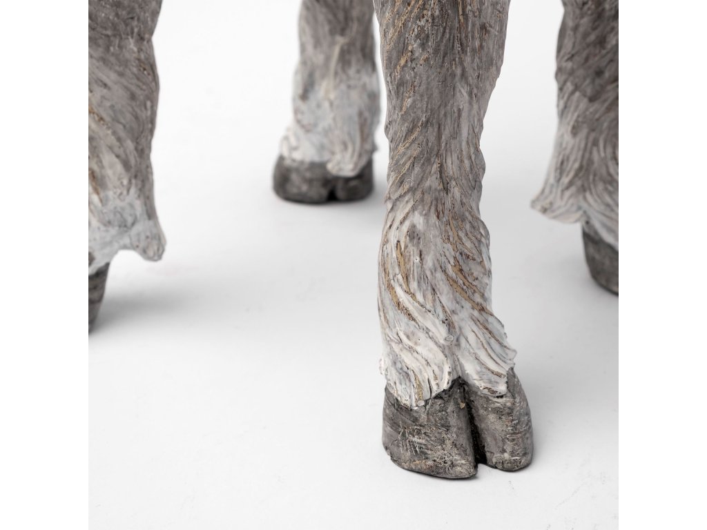 Small Gray Ceramic Hoofed Table Candle Holder - image 2