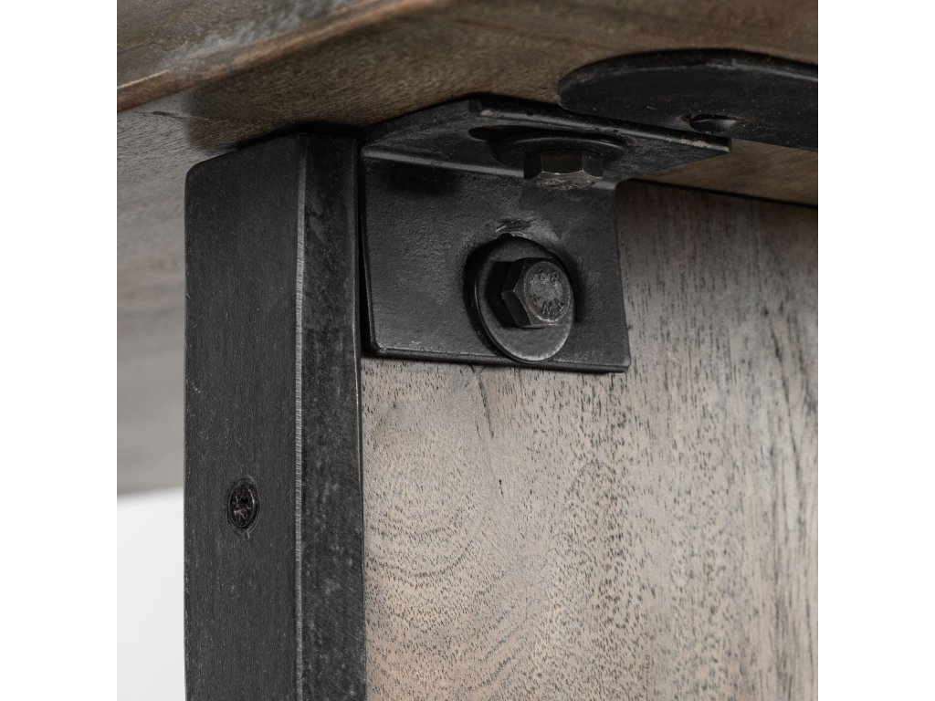 II 70L x 17W x 30H Live-Edge Wooden Brown Console Table - image 5