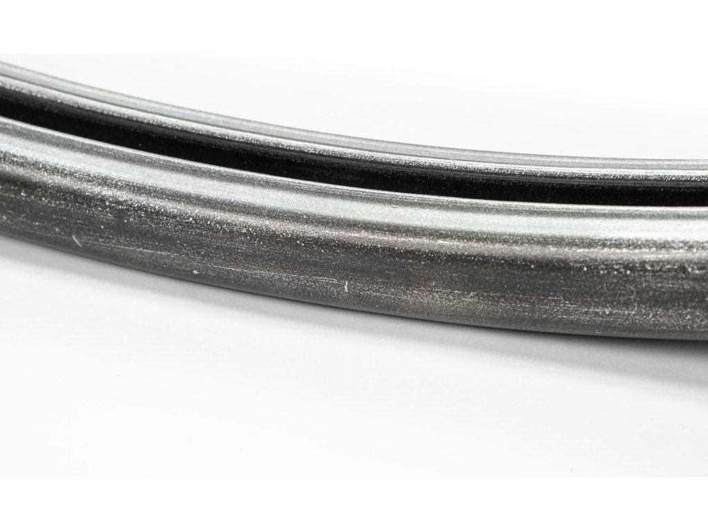 47.2L x 1.0W x 47.2H Large Black Metal Round Wall Mirror - image 5