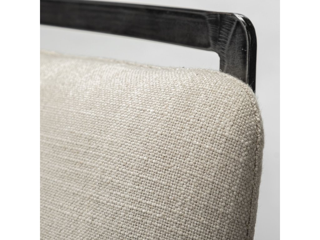 33.5" Total Height Beige Upholstered Seat Gray Metal Frame Counter Stool - image 6