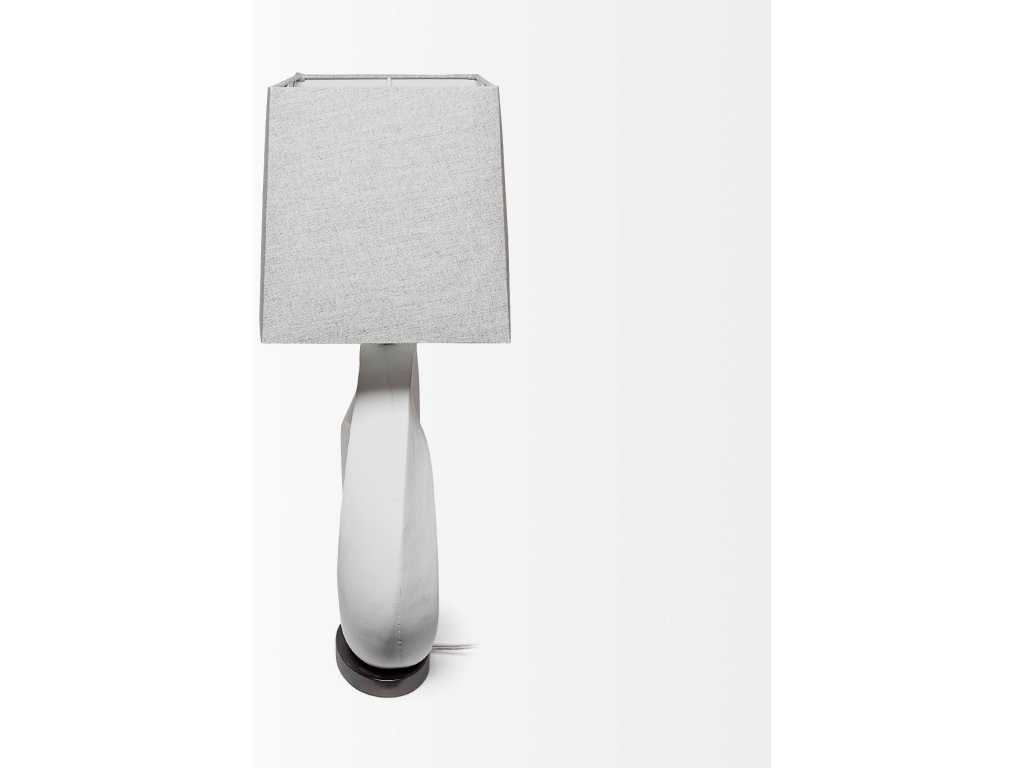 (26.8"H) White Resin Ring-Shaped Base Table Lamp - image 3