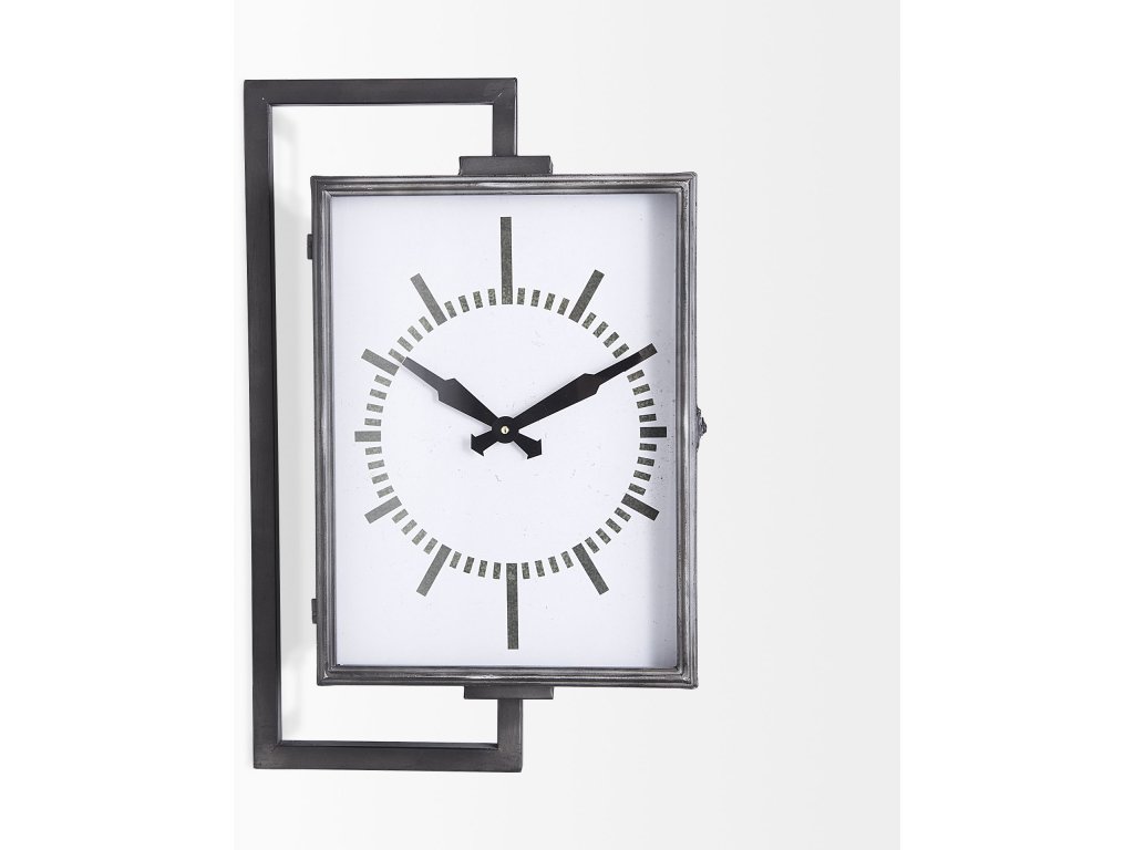 Rectangular Large Industrial Wall Clock - image 1