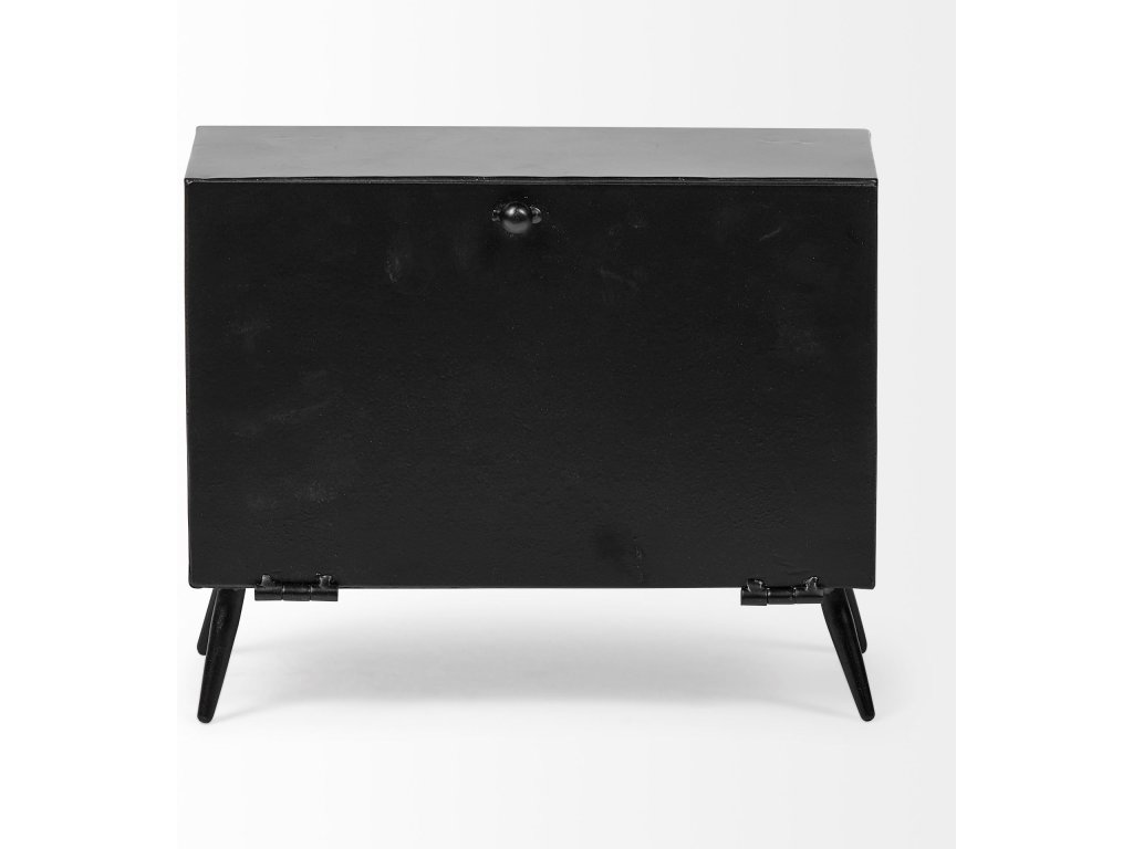 Black Metal Rectangular Table Clock - image 7