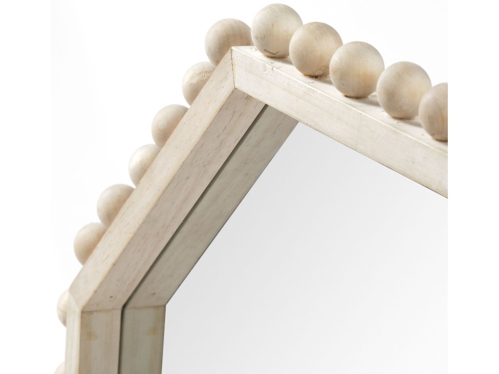 33L x 33H Natural Wood Octagon Frame Mirror - image 3