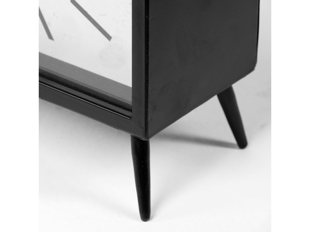 Black Metal Rectangular Table Clock - image 9