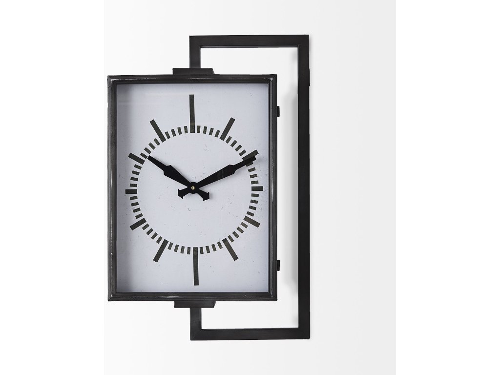Rectangular Large Industrial Wall Clock - image 3