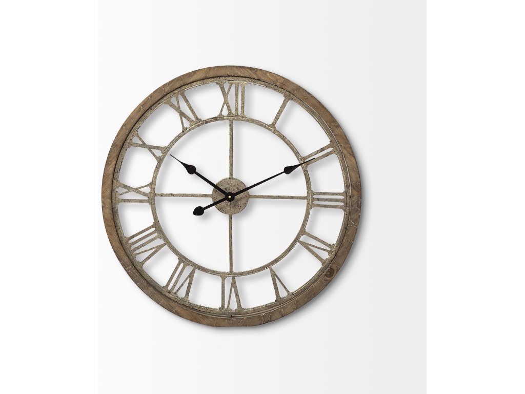 Light Brown 25" Medium Farmhouse Wall Clock - image 2