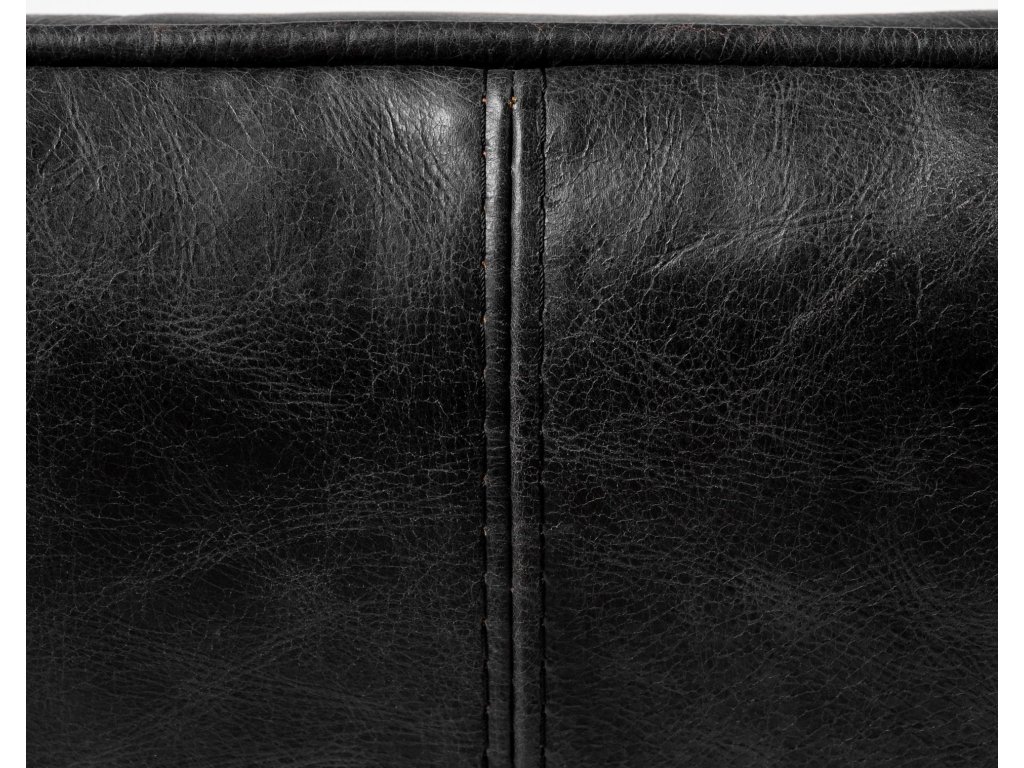 II Black Leather Cushion Seat and Solid Iron Base Accent Chair - image 7