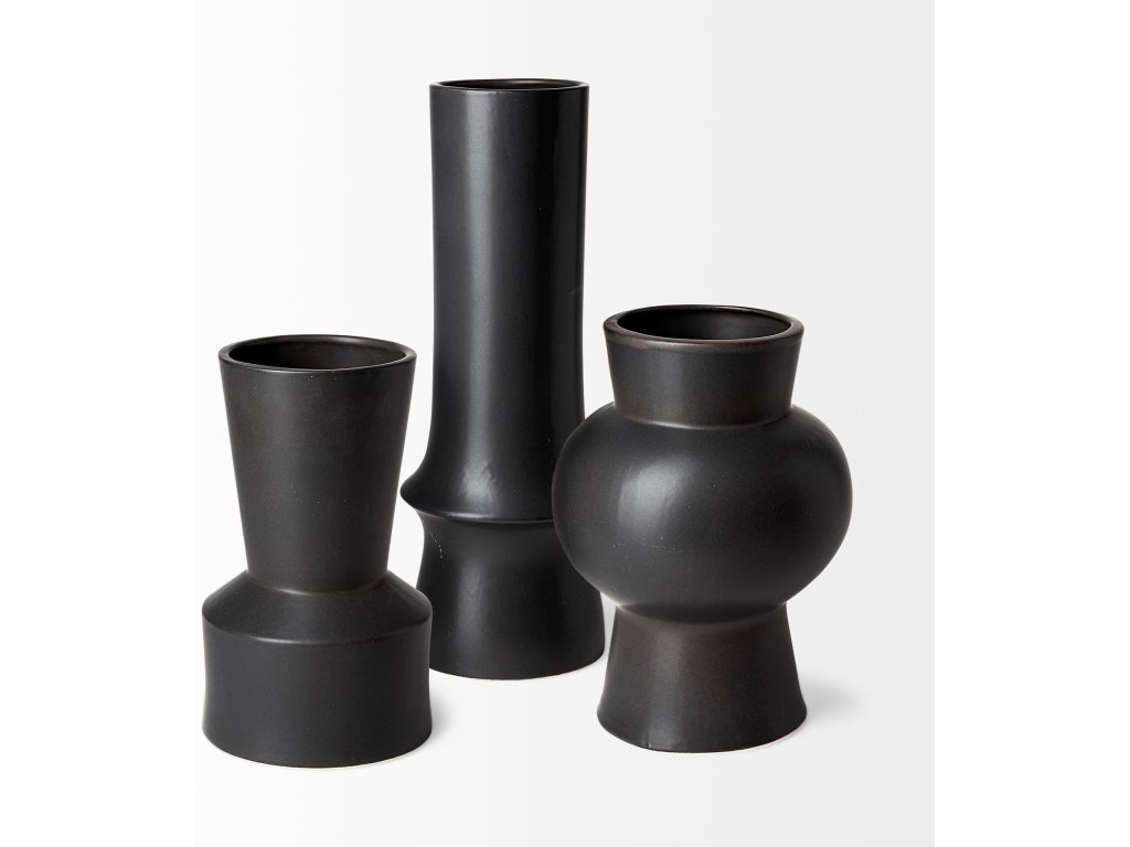 Black Ceramic Vase - image 5