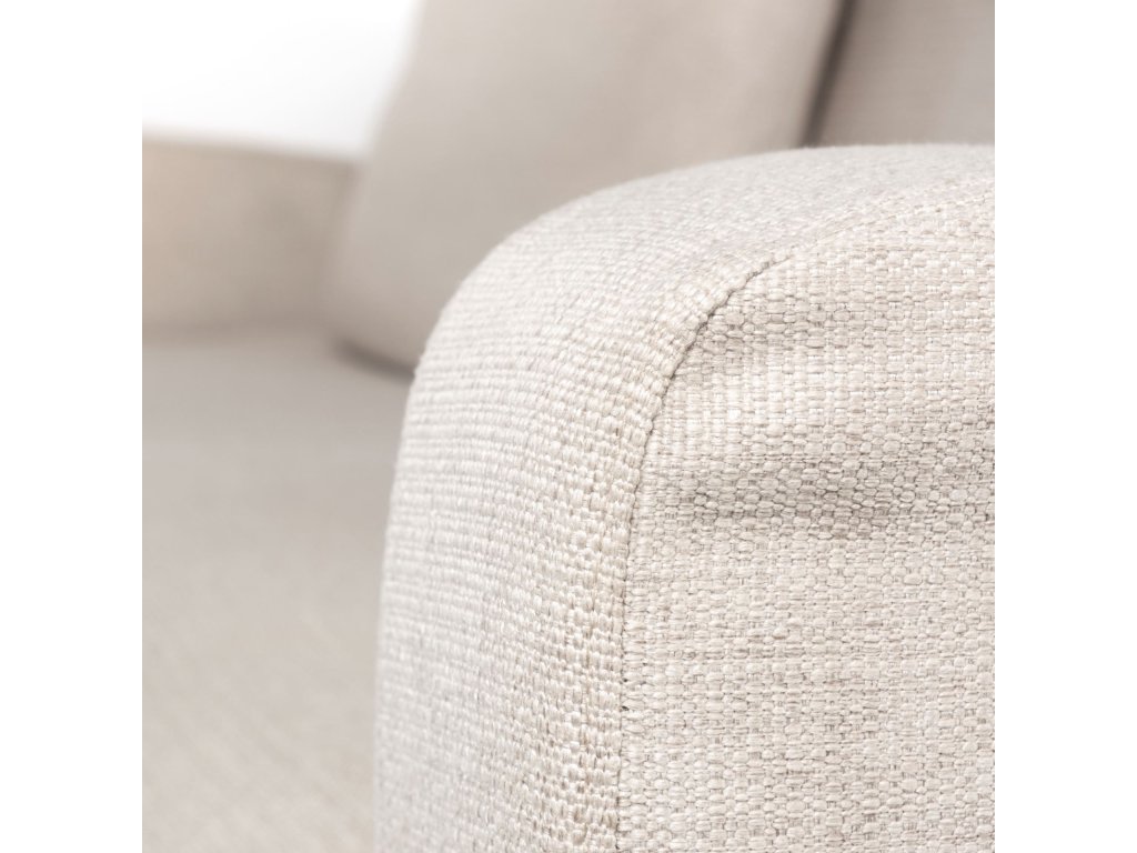 II 92.5 x 38.25 x 34.5 Beige Slipcover Three Seater Sofa - image 9