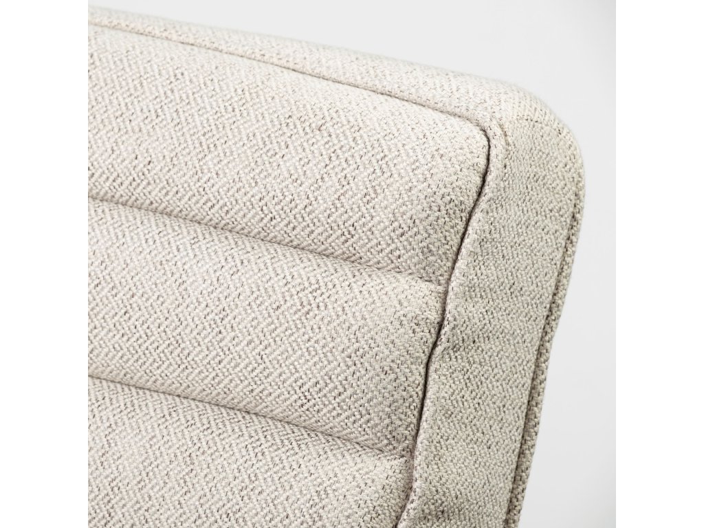 II Cream Fabric w/ Brown Wooden Frame Accent Chair - image 8
