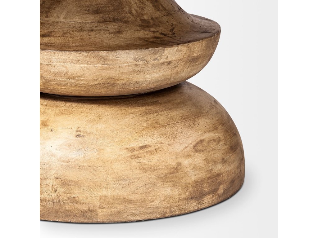 60" Round Blonde Solid Wood & Base Dining Table - image 4
