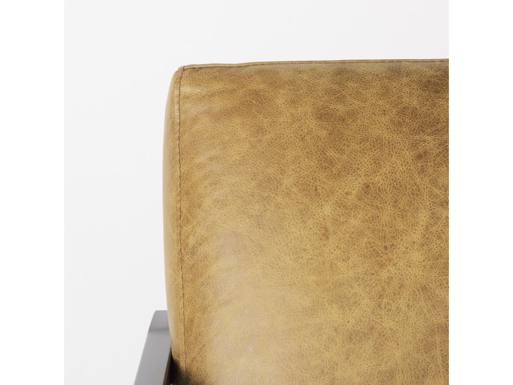 II Brown Leather Seat w/Gray Metal Frame Accent Chair - image 7