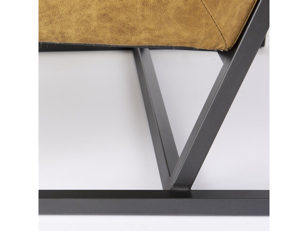II Brown Leather Seat w/Gray Metal Frame Accent Chair - image 10
