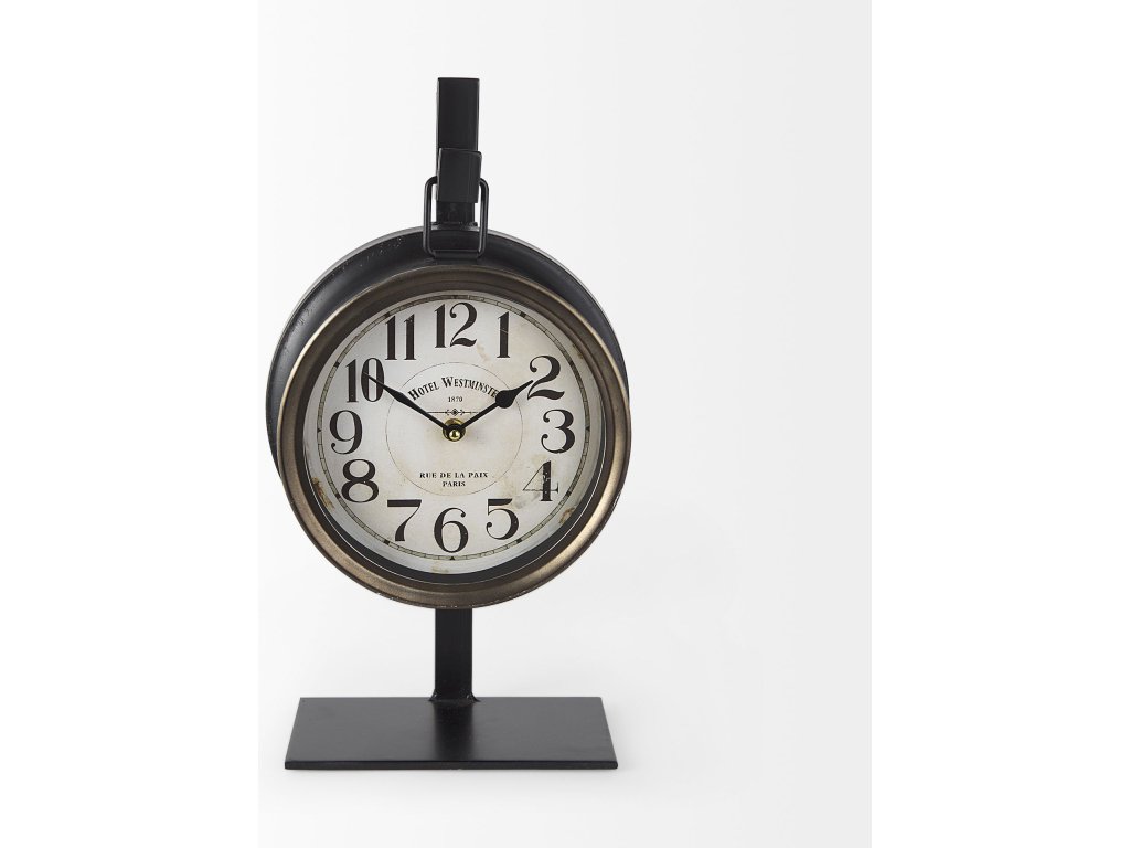 Metallic Brown Metal Hanging Table Clock - image 2