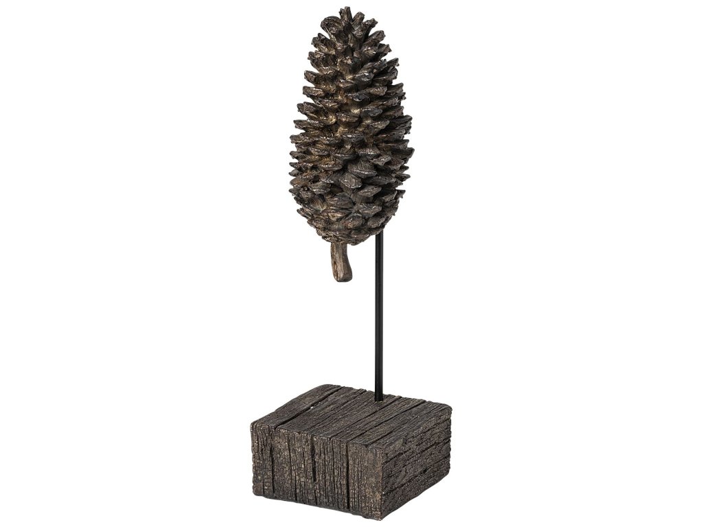 (Small) 4L x 4W Brown Resin Pinecone Replica - main image