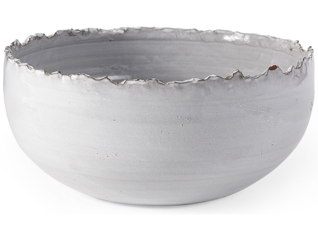 13L x 13W White Ceramic Large Decorative Bowl - main image