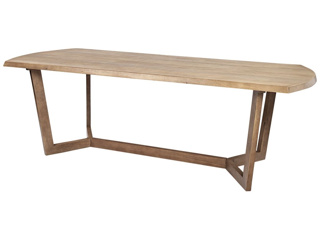 91.5X38 Rectangular Brown Solid Wood Top & Base Dining Table - main image