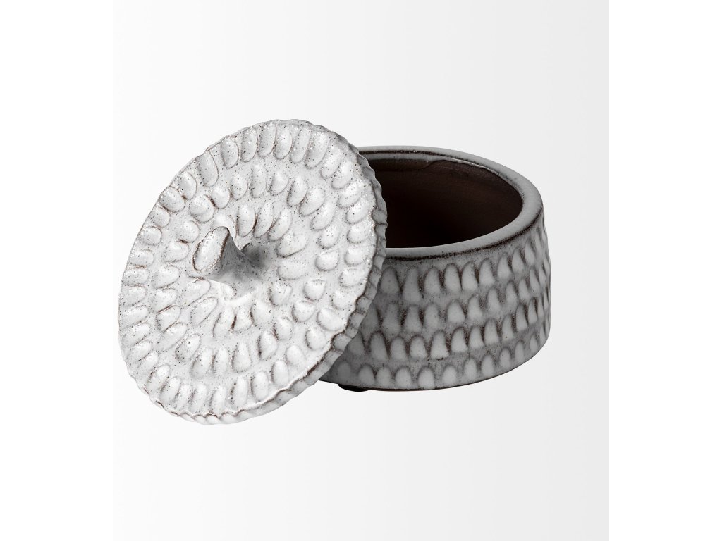 (Small) 5L x 5W Gray Ceramic Detailed Decorative Box - image 5