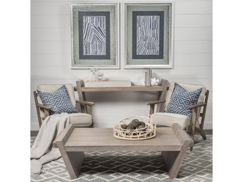 59X36 Brown Solid Wood Top & Base Coffee Table - image 1