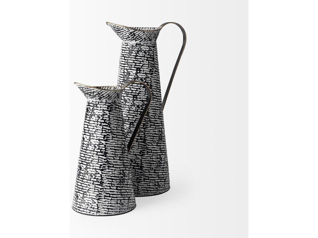 Large Black/White Patterned Vase - image 3