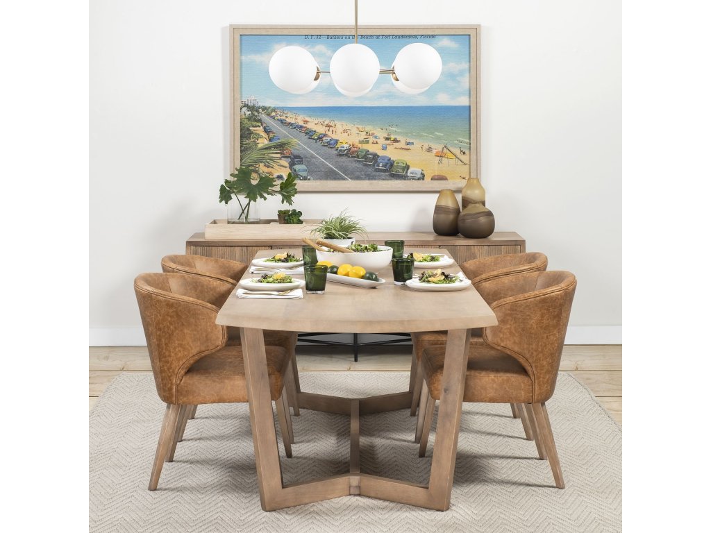 91.5X38 Rectangular Brown Solid Wood Top & Base Dining Table - image 1