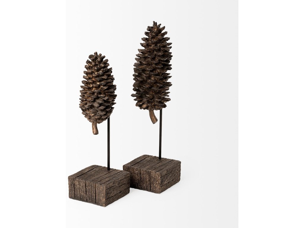 (Small) 4L x 4W Brown Resin Pinecone Replica - image 6