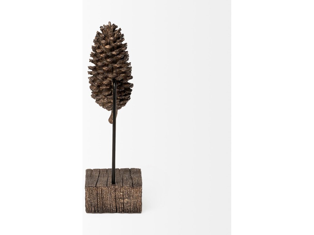 (Small) 4L x 4W Brown Resin Pinecone Replica - image 5