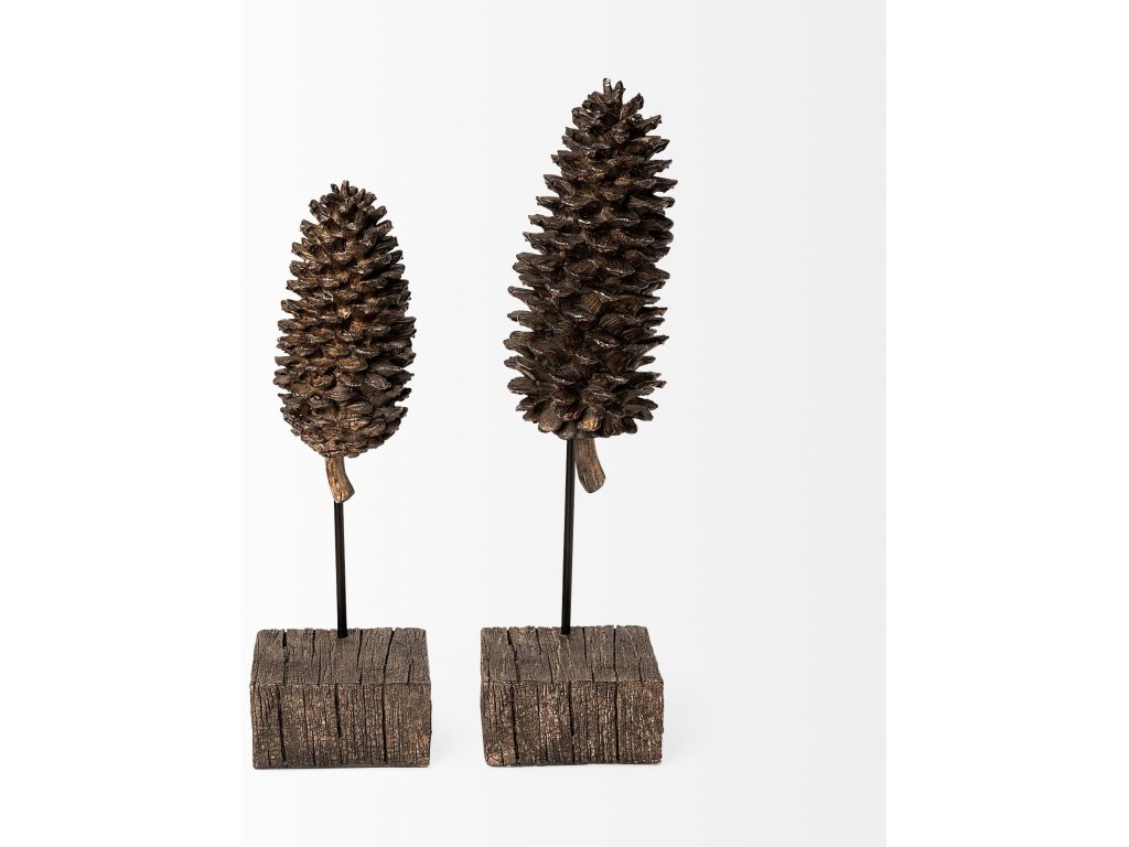(Small) 4L x 4W Brown Resin Pinecone Replica - image 3