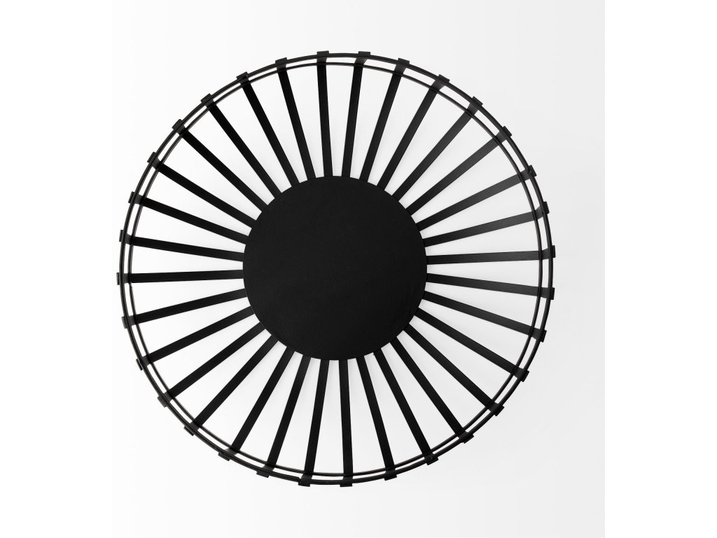 Set of 2 Black Metal Slated Bowls - image 6