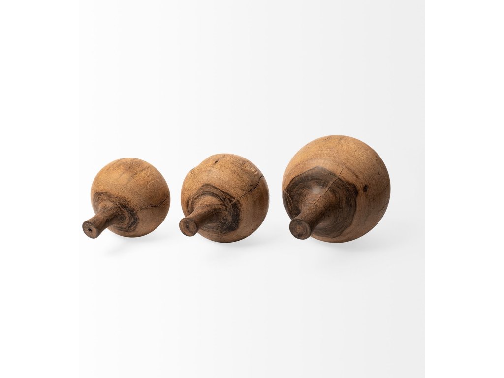 Large Solid Wood Vase Shaped Decorative Object - image 4