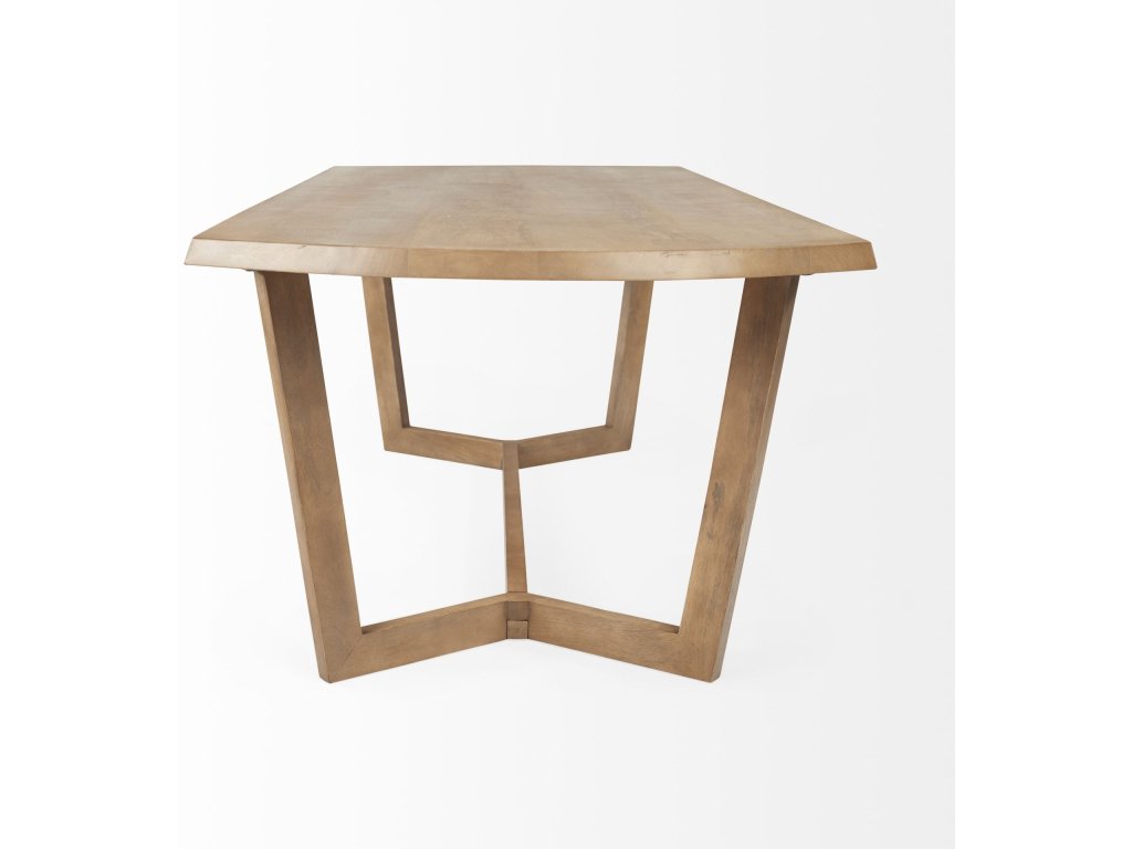 91.5X38 Rectangular Brown Solid Wood Top & Base Dining Table - image 4