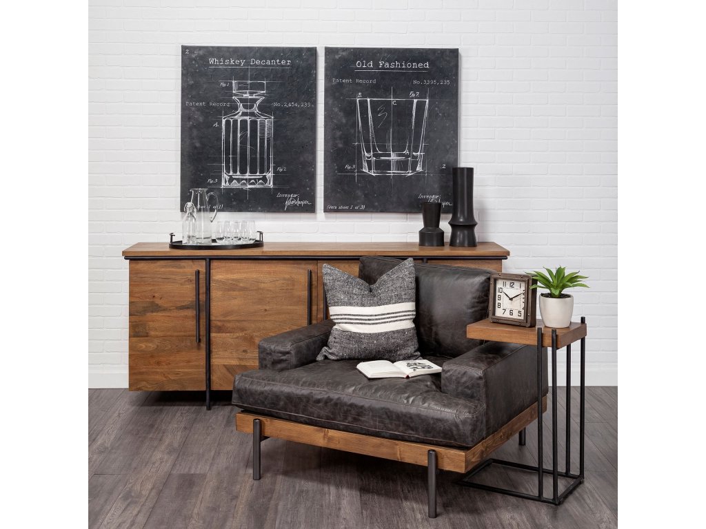 Bronze Toned Metal Square Table Clock - image 2